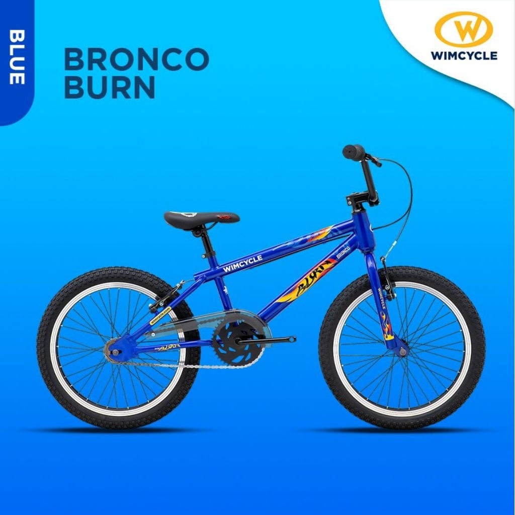 Sepeda Anak Laki BMX WIMCYCLE BRONCO OKI Ukuran 20 Inch Usia 8-12 Tahun