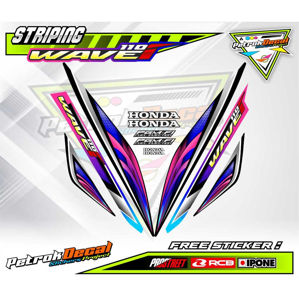 STRIPING VARIASI HONDA REVO WAVE i 110/STICKER LIST MOTOR HONDA REVO WAVE i 110