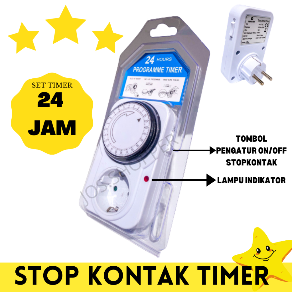 STOP KONTAK TIMER MANUAL ANALOG TIMER SWITCH OTOMATIS WEEKLY 24 HOURS PROGRAMME TIMER DEXICON