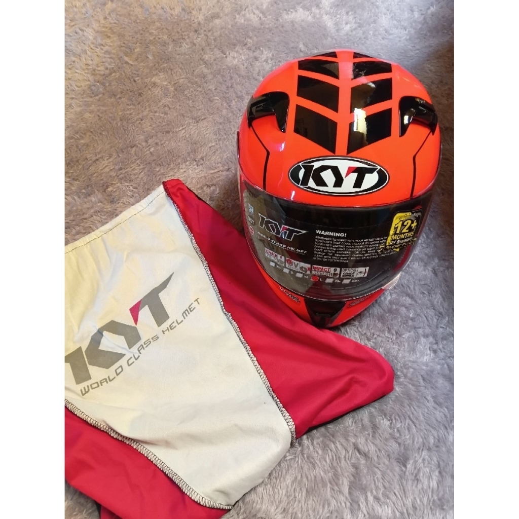 Helm KYT K2 RIDER SUPER FLUO FULL FACE (BNIB)