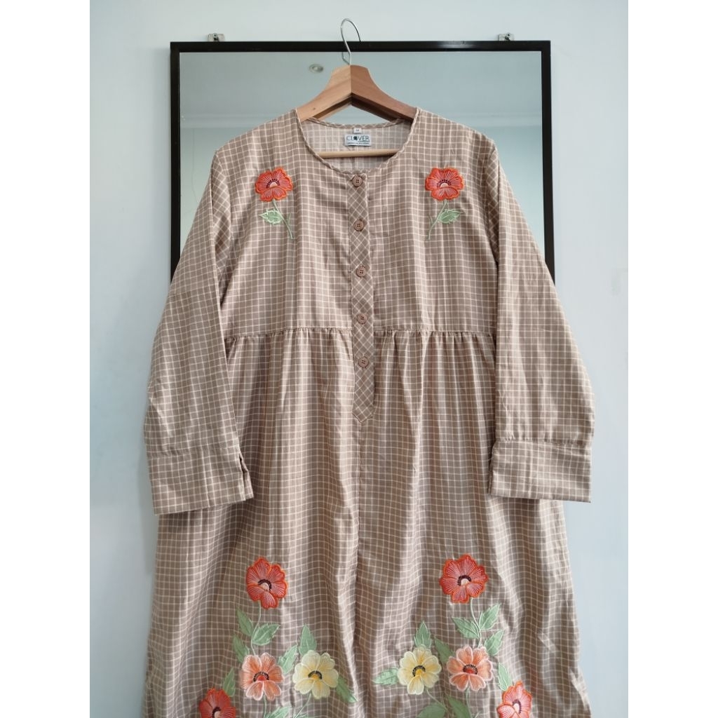 Longdress katun Jepang Tokai - longdress bordir- gamis katun Jepang bordir - lpj 3