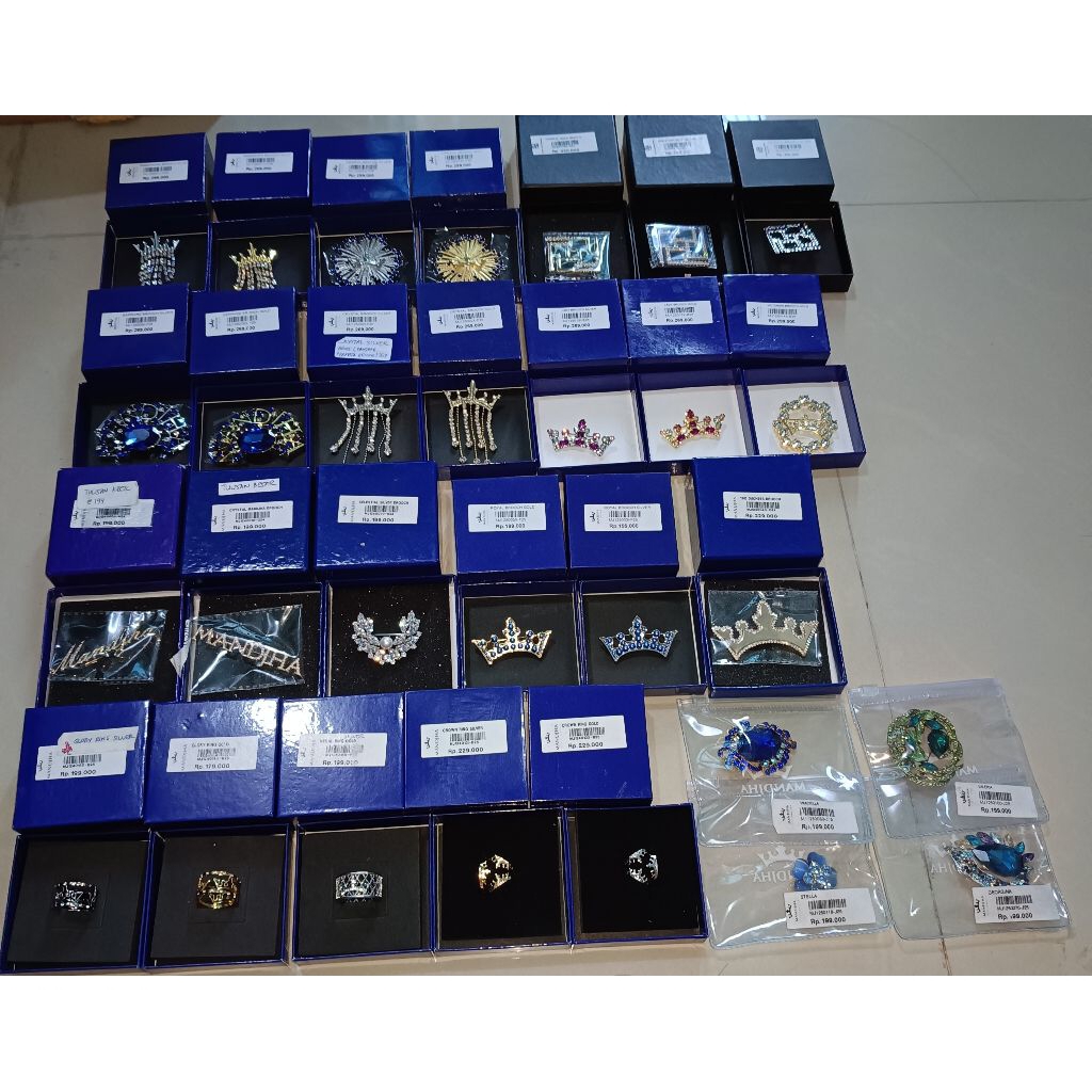 MANDJHA RING BROS IVAN GUNAWAN ORIGINAL MOTIF REGAL RING SILVER,PRODUKSI CROWN,GLORY RING,DLL,TAS, S