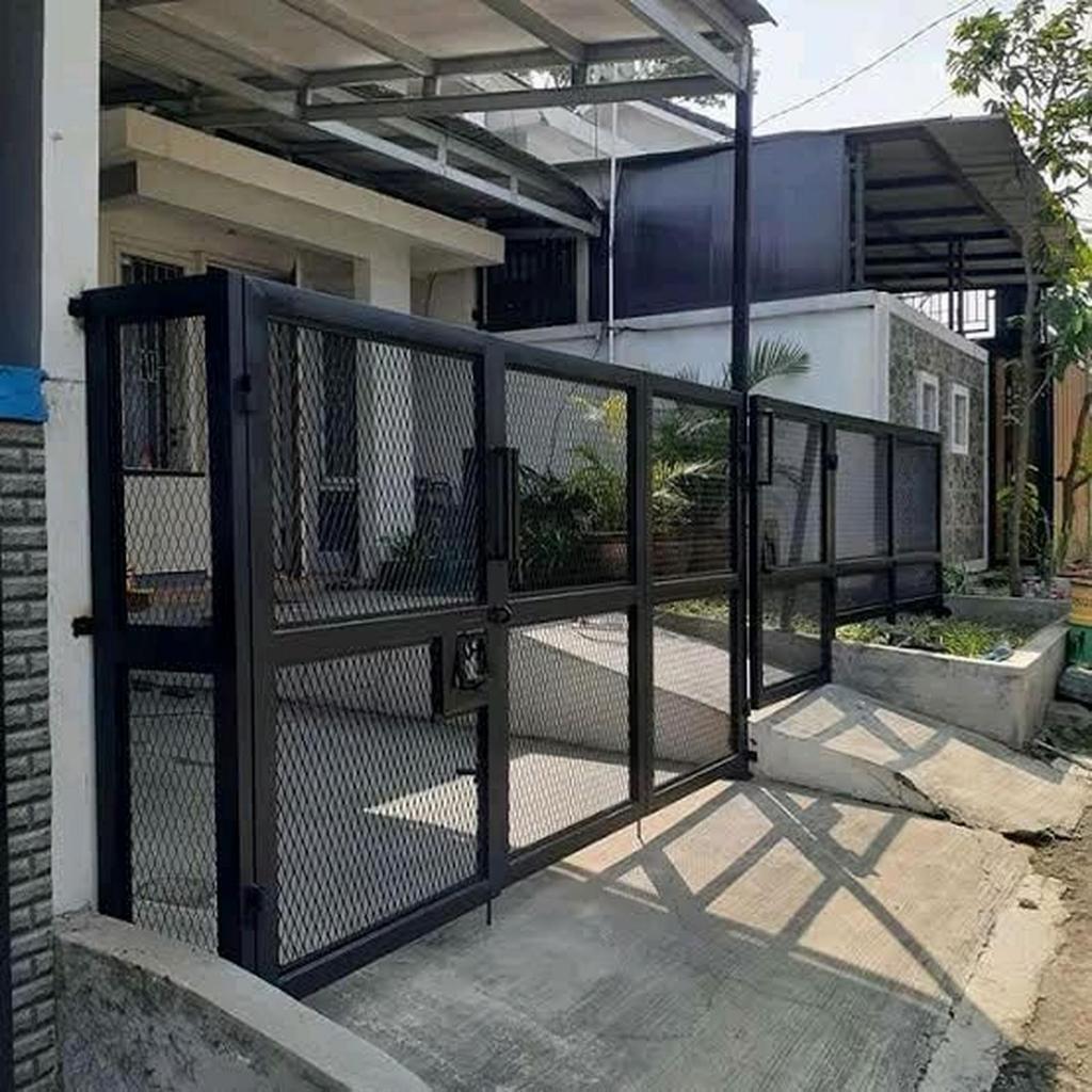 pagar rumah paling murah bahan kokoh expanda warna hitam anti karat
