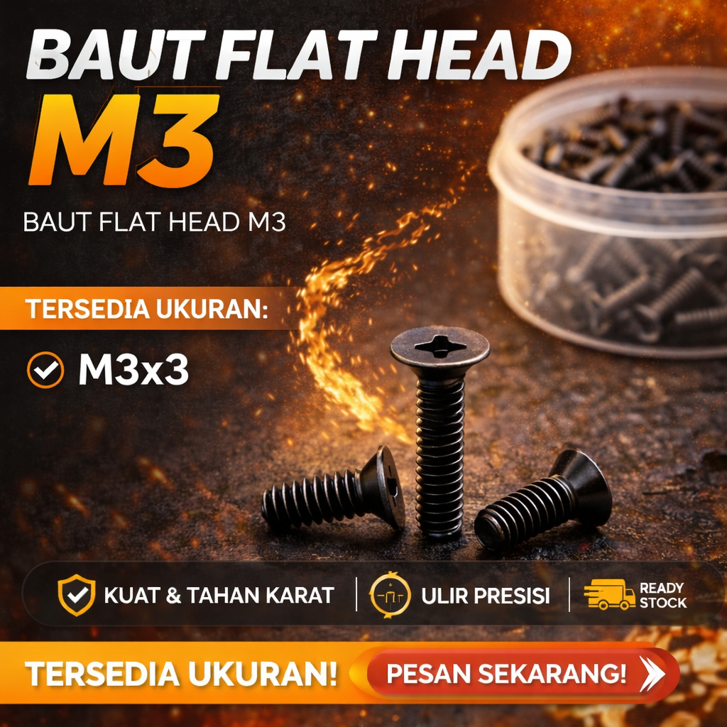 BAUT FLAT HEAD M3 / BAUT COUNTERSUNK M3 / BAUT M3