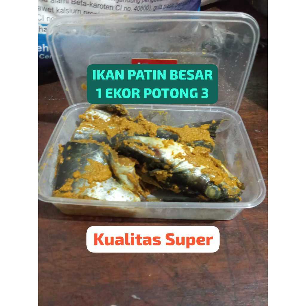Ikan PATIN Super 1 EKOR POTONG 3 Marinasi Bumbu Kuning Besar Super Spesial Pilihan Praktis Tinggal G