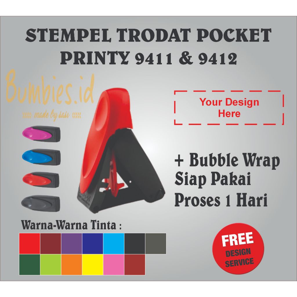Stempel Saku trodat 9411 & 9412 nama dokter perawat Stempel Pocket | Stempel Dokter | Stempel SIP | 