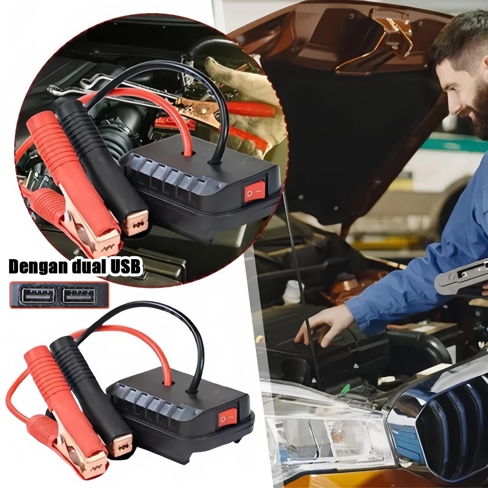 Starter Mobil Makita – Adaptor Baterai Lithium untuk Charger Aki & Pemantik Mesin Mobil