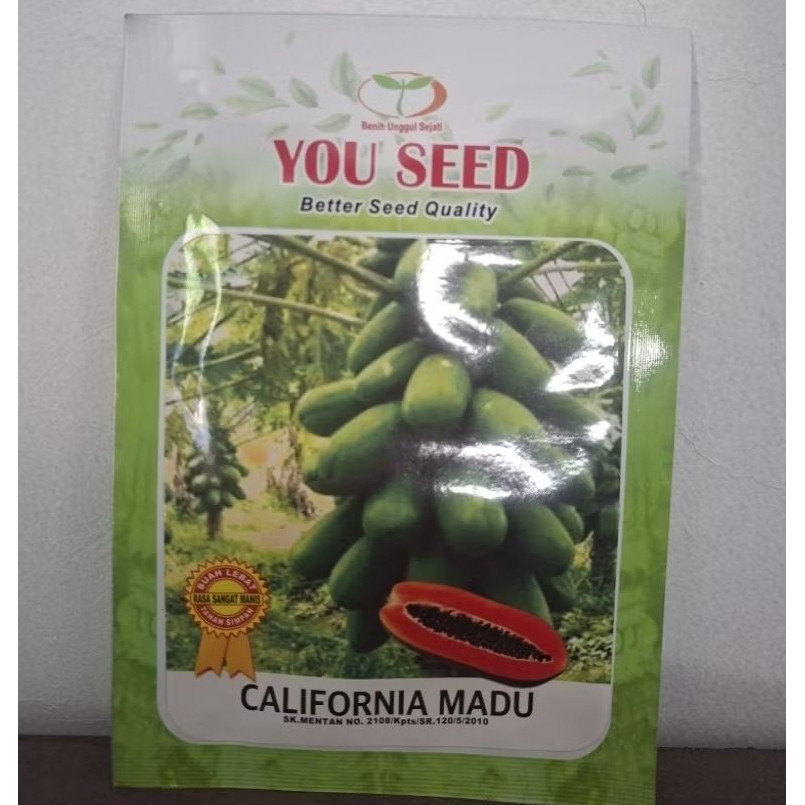Benih Pepaya California Madu 1gr