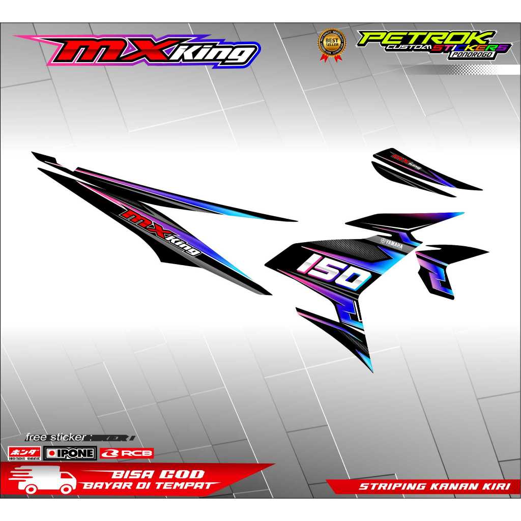STRIPING VARIASI YAMAHA MX KING 150 / STICKER LIST VARIASI MOTOR MX KING