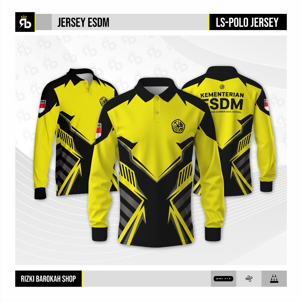 WANGKI ESDM PANJANG / JERSEY ESDM / WANGKI LENGAN PANJANG/ BAJU OLAHRAGA / BAJU SANTAI