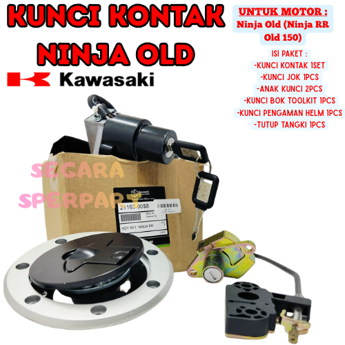 KUNCI KONTAK SET+JOK KODE-NINJA OLD KAWASAKI Ninja Old (Ninja RR Old 150) BERKUALITAS ASLI 100% ORI.