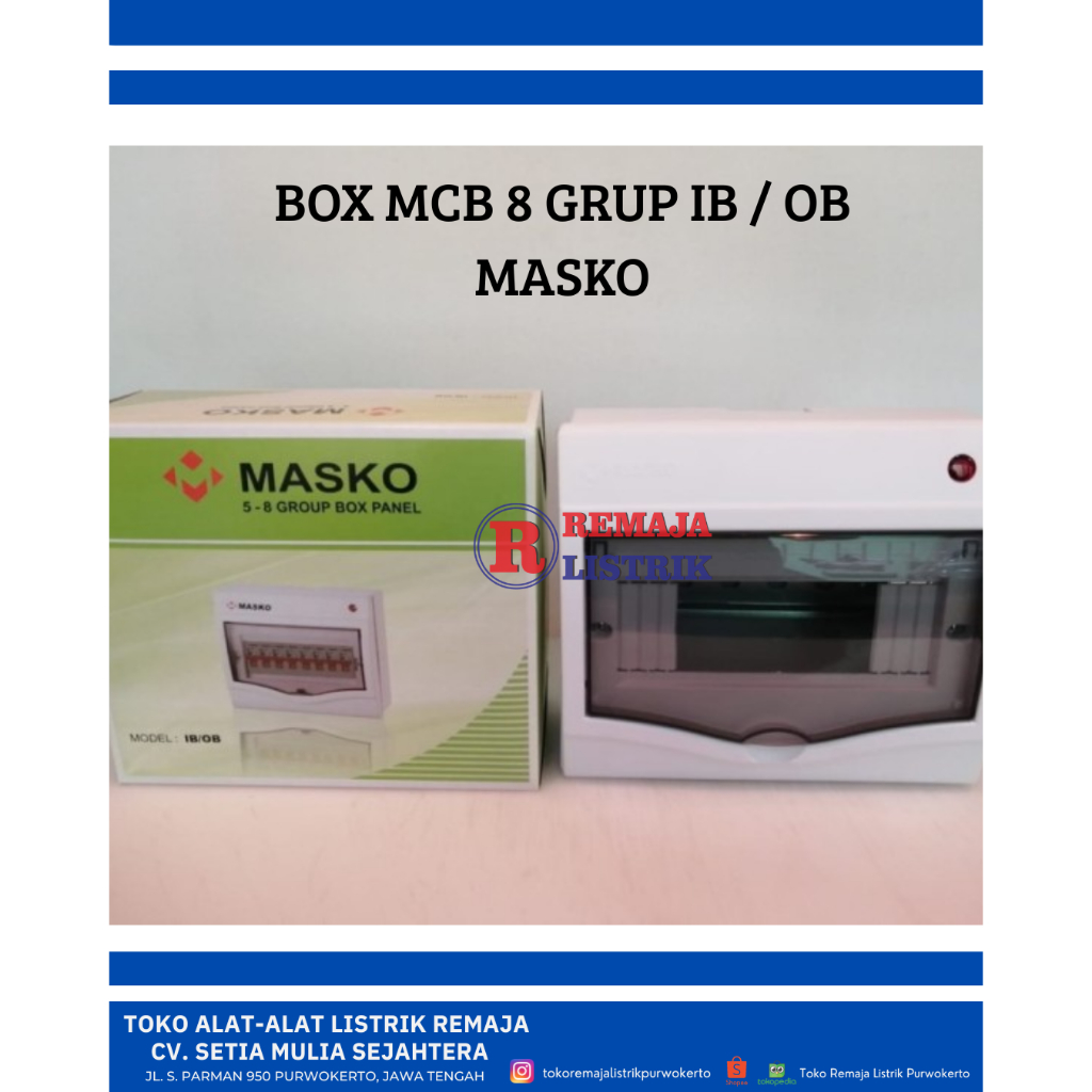BOX MCB / RUMAH MCB 8 GROUP IB OB MASKO 9808L