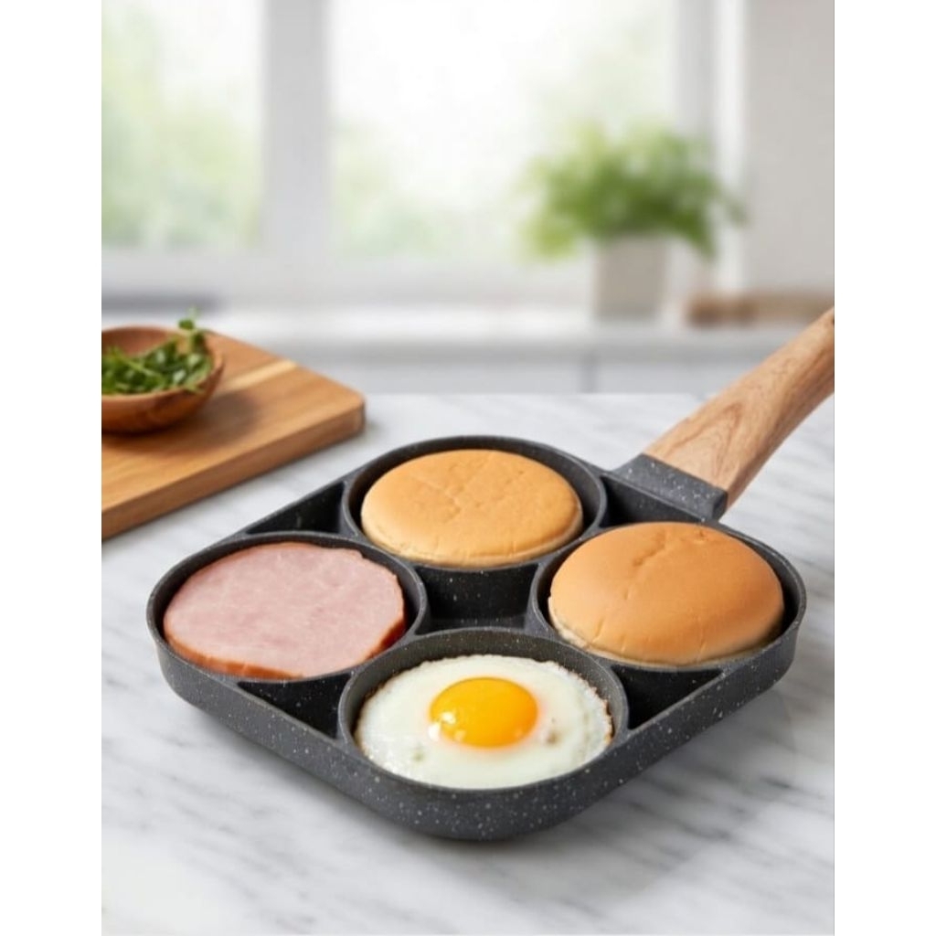 Frypan lubang 4 | wajan sekat 4 | breakfast | egg frypan | wajan telur |