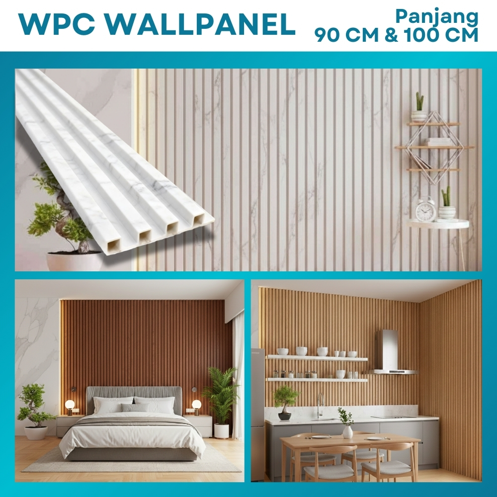 WPC Panel Dinding WPC Wall Wood Panel Dinding Dapur Bahan Grade A Berkualitas Tinggi Anti Rayap