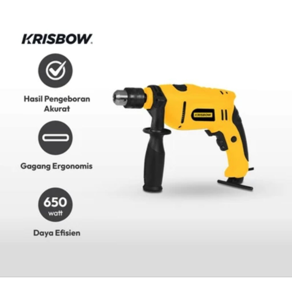 Krisbow Bor Listrik 650 Watt 13 Mm