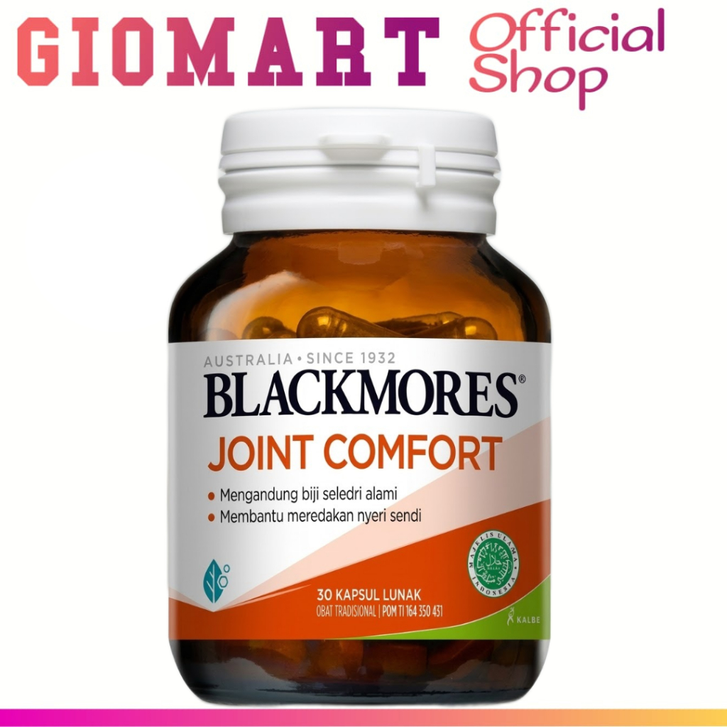 BLACKMORES Joint Comfort 30 Kapsul Lunak – Glucosamine & Chondroitin – Suplemen Kesehatan Sendi & Tu