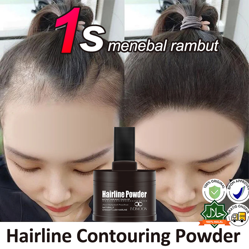 Hair Shadow Powder Multifungsi untuk Kontur Wajah, Eyeshadow & Bedak Alis - Bedak Penutup Garis Ramb