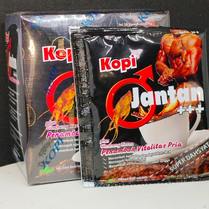 10 Sachet Kopi Extra Jantan Max Original - Rasa Otentik, Kualitas , Praktis Dibawa