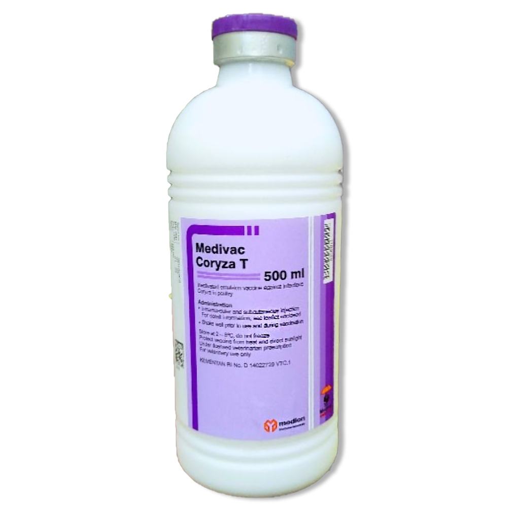 Medivac CORYZA T - Kemasan 50 & 25 ML Mencegah Penyakit Coryza Pada Ayam Unggas
