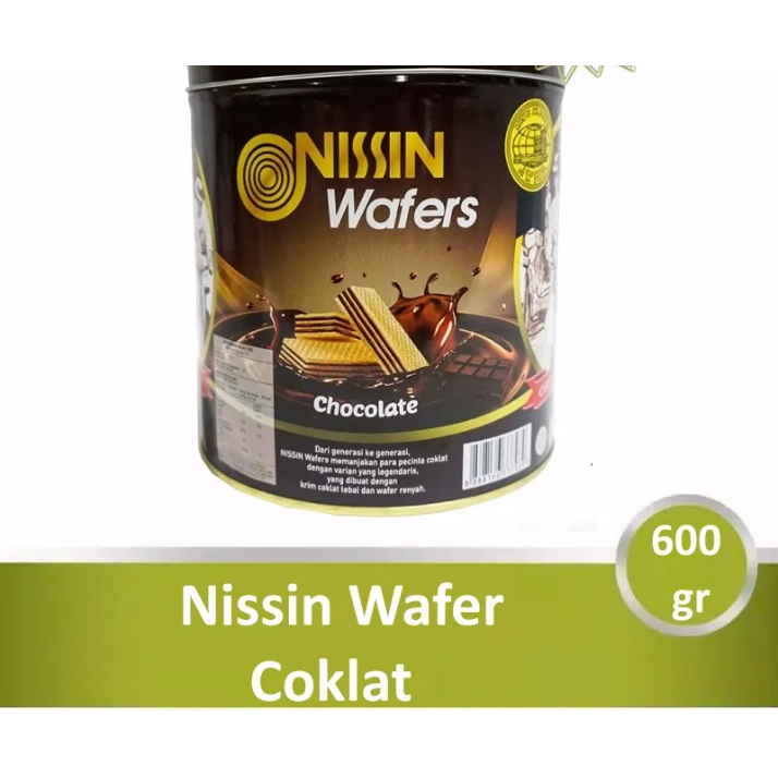 Nissin Wafer Coklat 600 Gram - Snack Kaleng Wafer Chocolate Favorit - SJY Shop Hemat