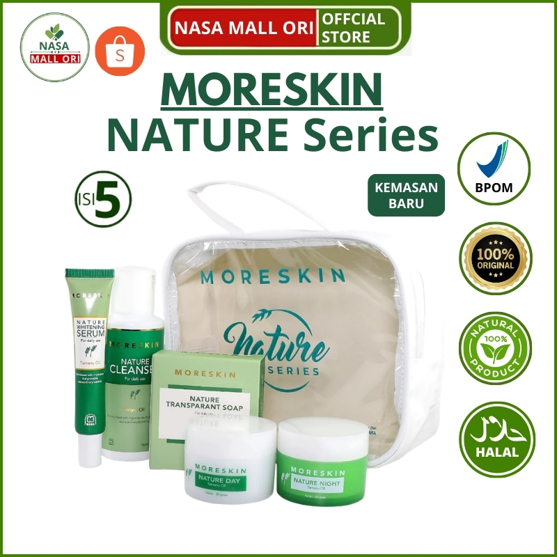 Moreskin Nature Series Skincare NASA Paket Lengkap | Cream Wajah Pencerah & Penghilang Flek