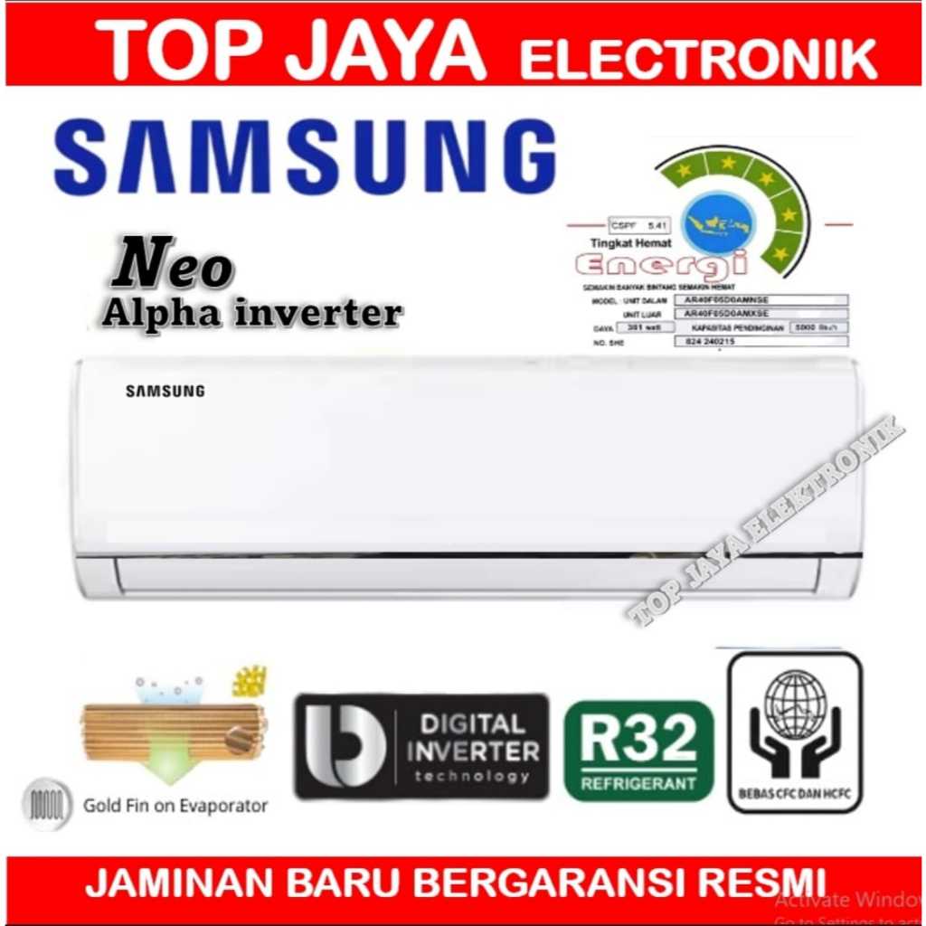 AC SAMSUNG 1 PK INVERTER AR40F09D0AMNSE/SAMSUNG AC 1PK INVERTER NEO ALPHA NEW SERIES