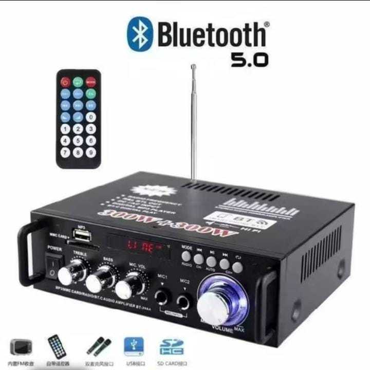 Amplifier Kerndy Bt-298A Bluetooth Eq Audio Amplifier Karaoke Home Theater Fm Radio 600W Amplifier B