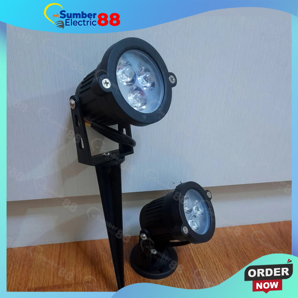 Lampu Taman Tancap/Tempel Lampu Sorot LED / Lampu Spot Sorot Taman /Halaman/Sorot LED/Outdoor