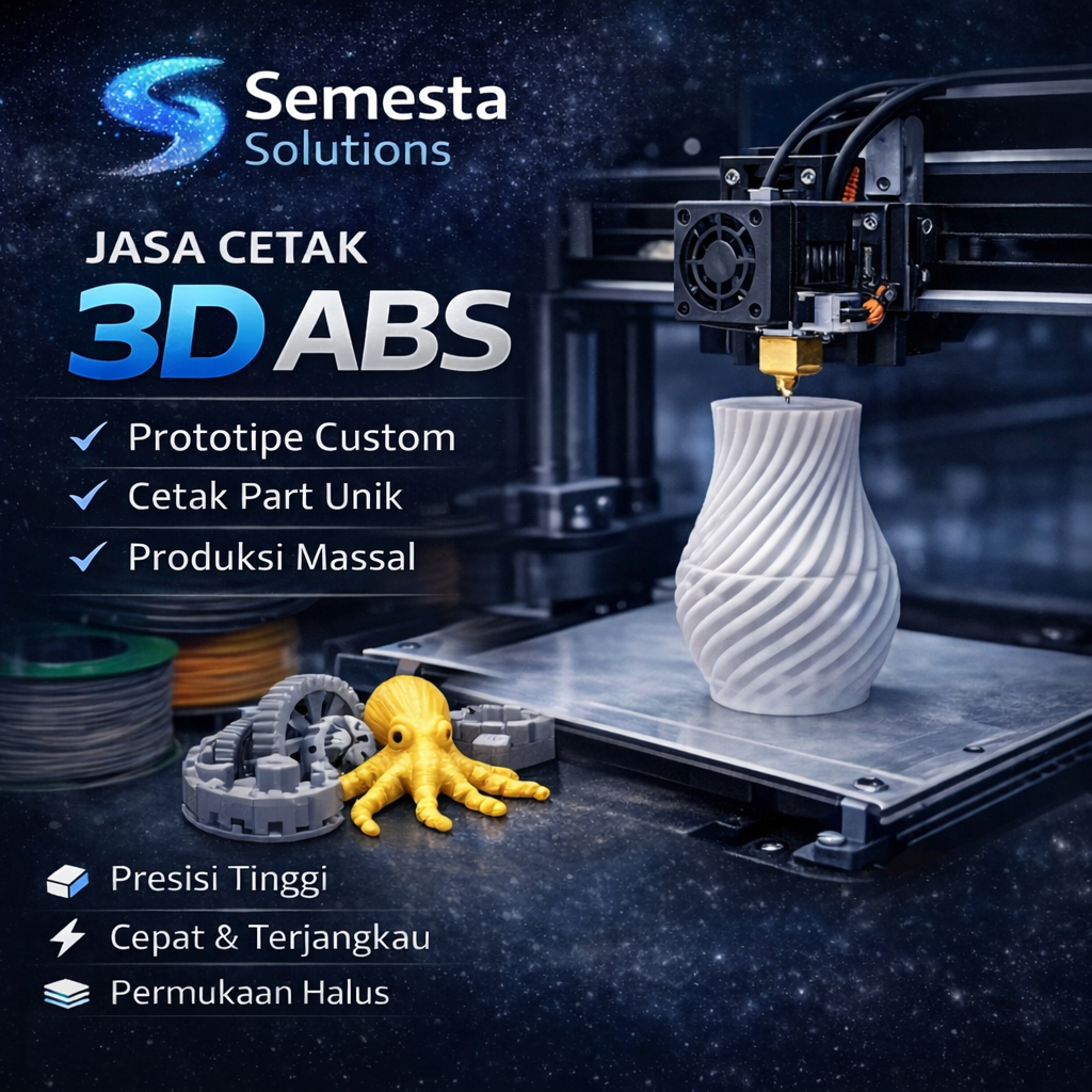 Jasa Cetak 3D Print ABS / Cetak 3D ABS / Cetak 3D Bahan ABS Kualitas Premium Express