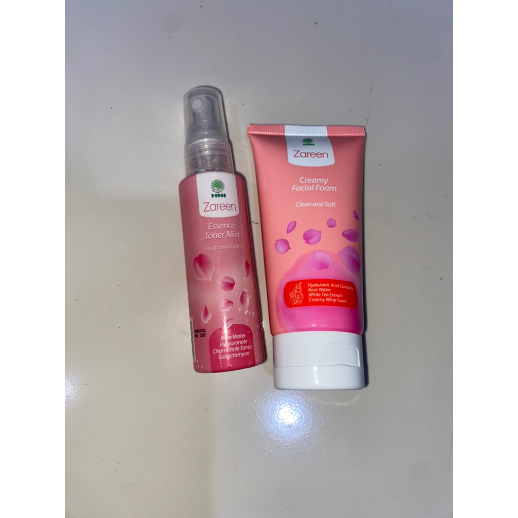 HNI Zareen skincare facial wash dan face mist bundle