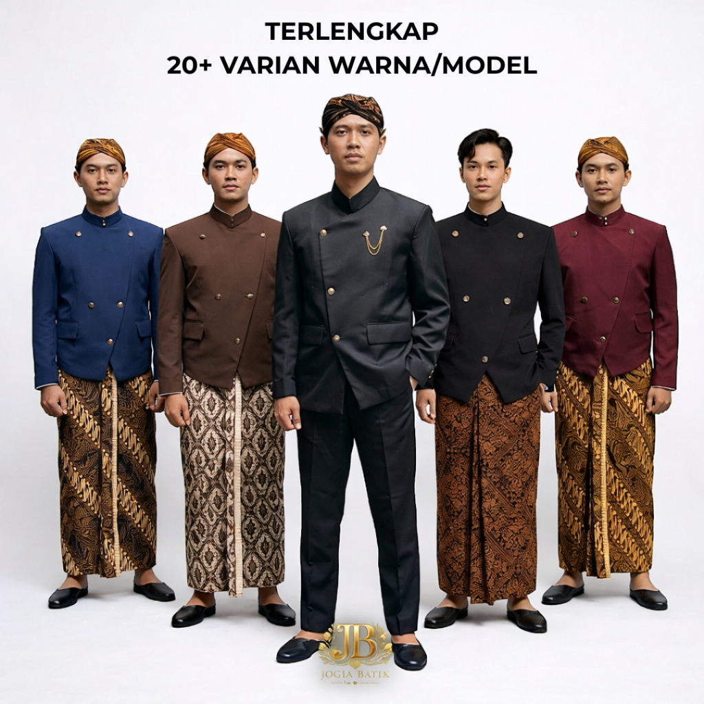 Beskap Jawa Among Hitam Warna Lengkap  - Baju Adat Koko Jas Pria Jawa Beskap Jogja Solo Sunda Modern
