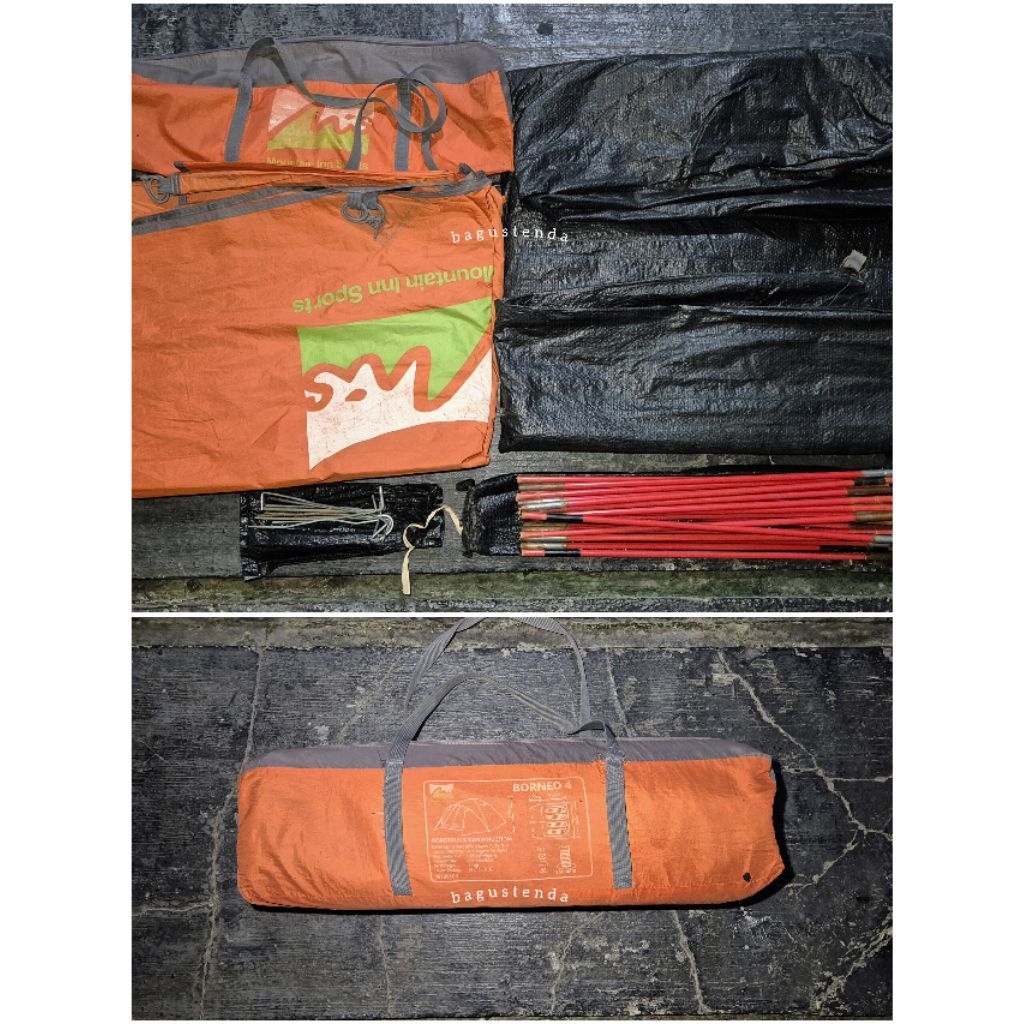 Tenda Camping BORNEO 4 Camping Gunung Great Outdoor Kemah Tendaki Java preloved bekas