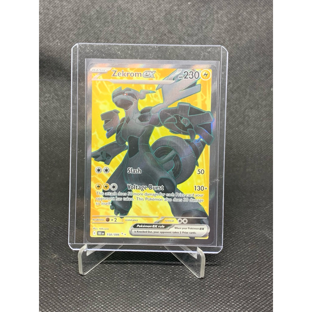 Zekrom EX 158/086 SR  kartu pokemon AR inggris - TCG card original zekrom AR zekrom CHR full art