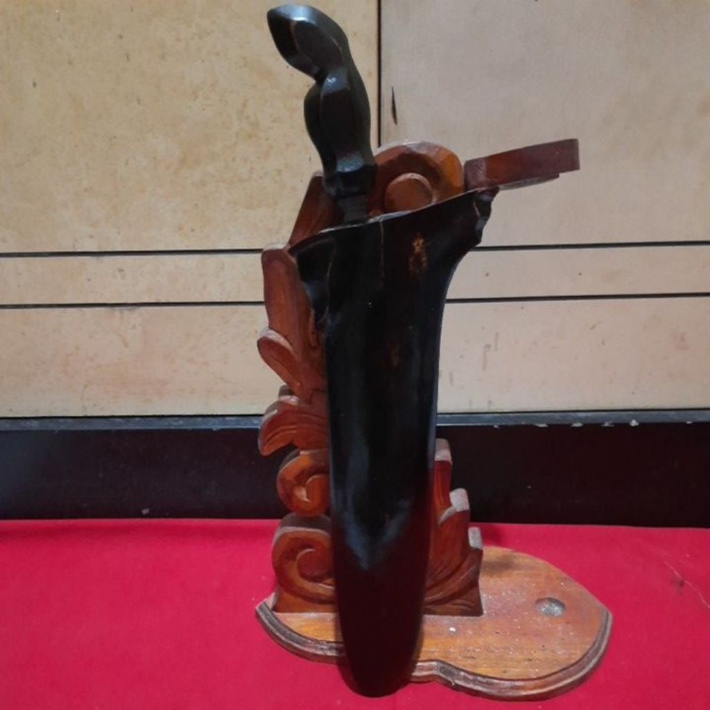 Keris Betok Kabudan (Pusaka Tindih) Sepuh Pamor Adeg Mrambut,Pesi Kotak,Bilah Membatu