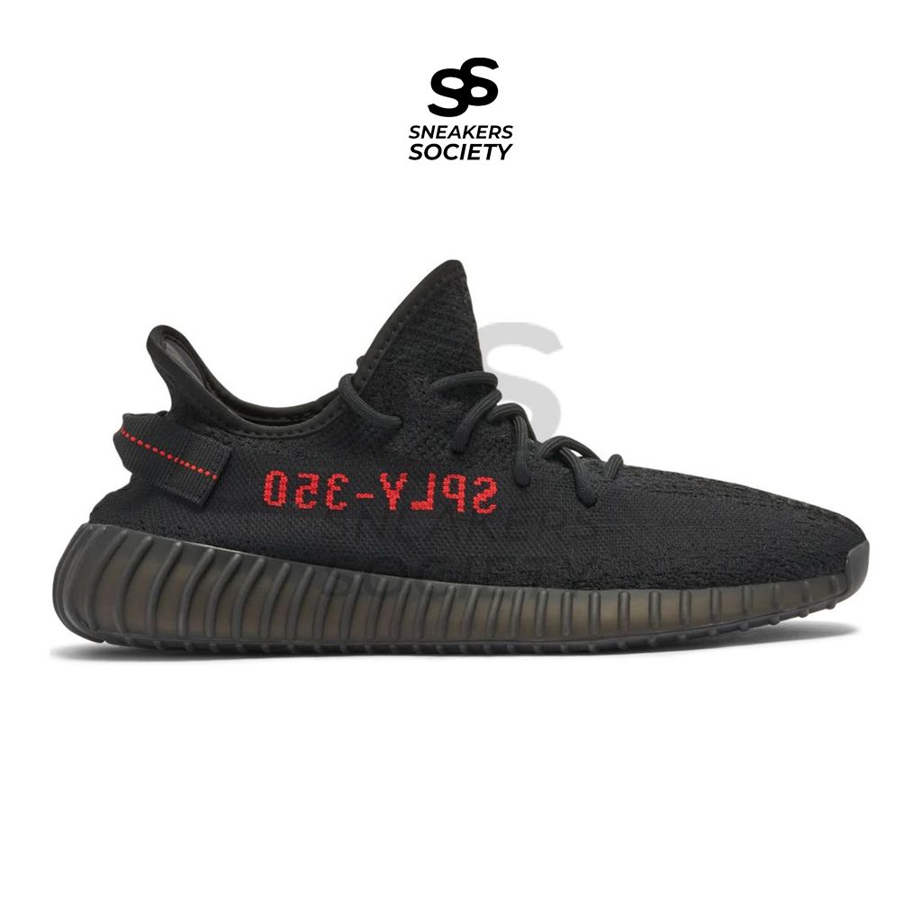 Yeezy Boost 350 V2 Bred Black Red Authentic Sneakers Society