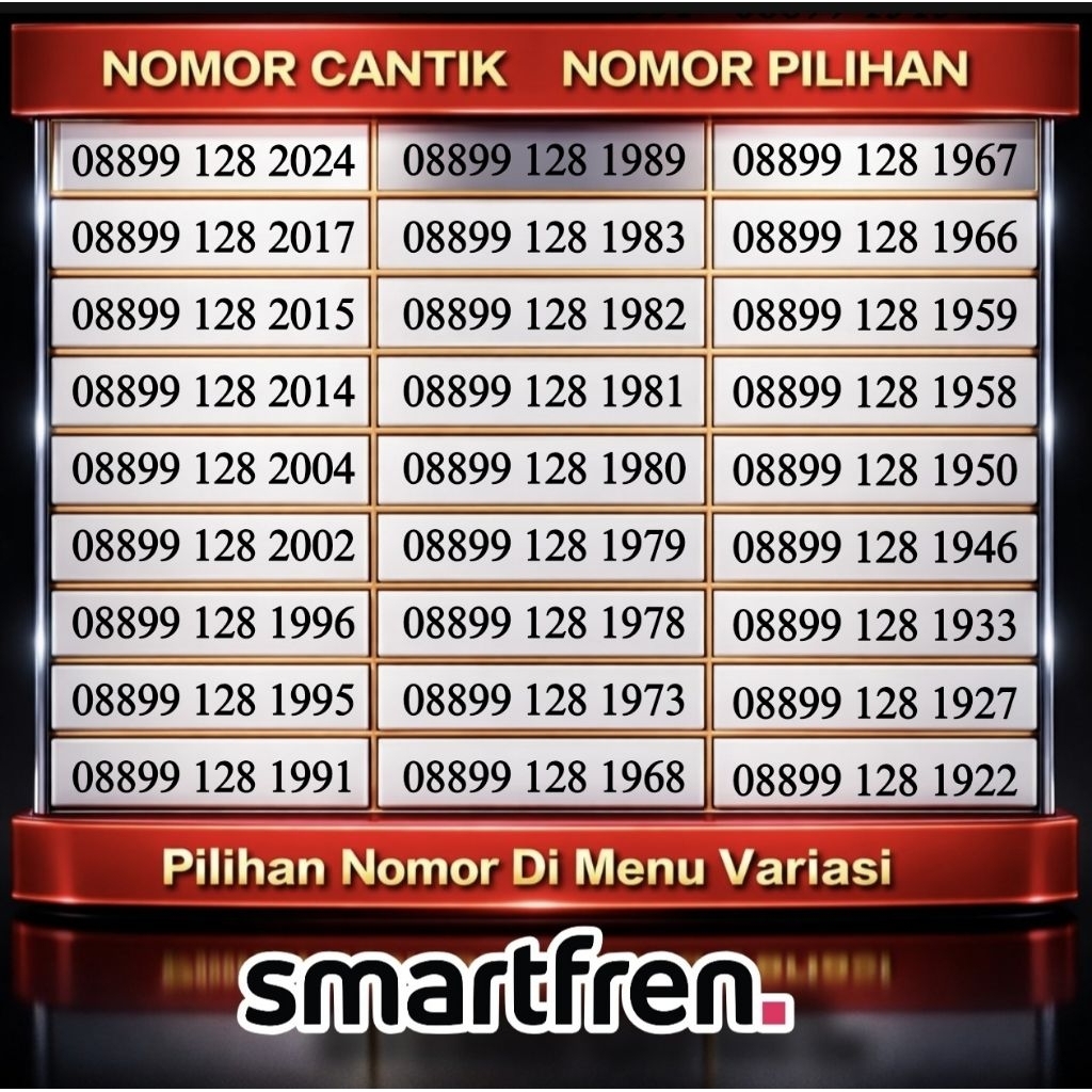 Nomor Cantik Smartfren - Seri Tahun