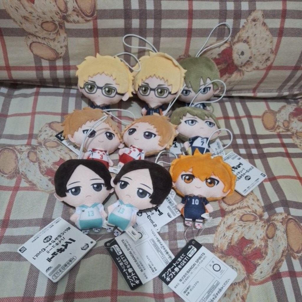 [Ori] Haikyuu Plush Charm Vol. 1 & Vol.2 | Official Small Merchandise Anime Plushie Keychain Strap S