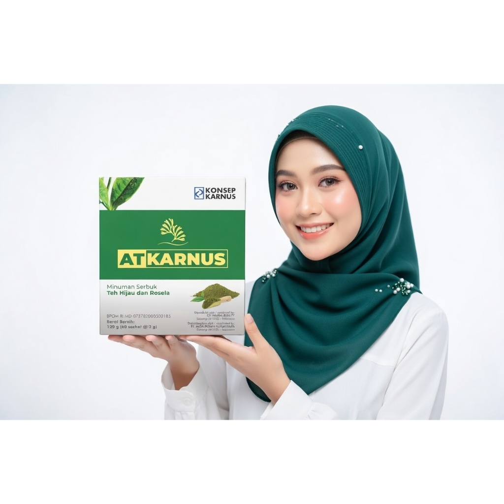 AT karnus Original Kemasan Box Isi 60 Sacet | ALGA TEA Antioksidan Tinggi Alga Kolagen Algatea