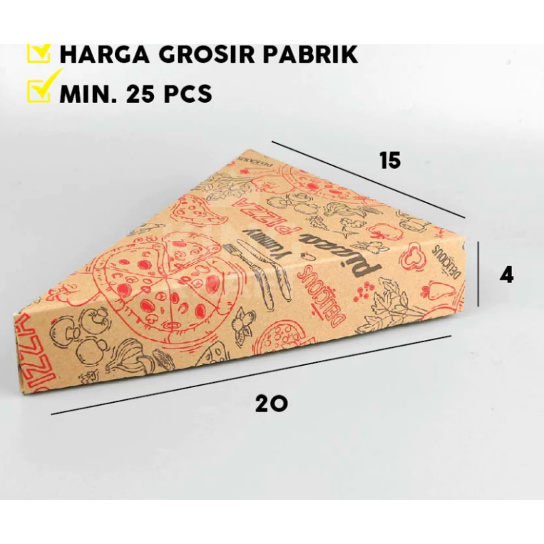 SL Box Pizza Slice Dus Pizza Dus Pizza Segitiga