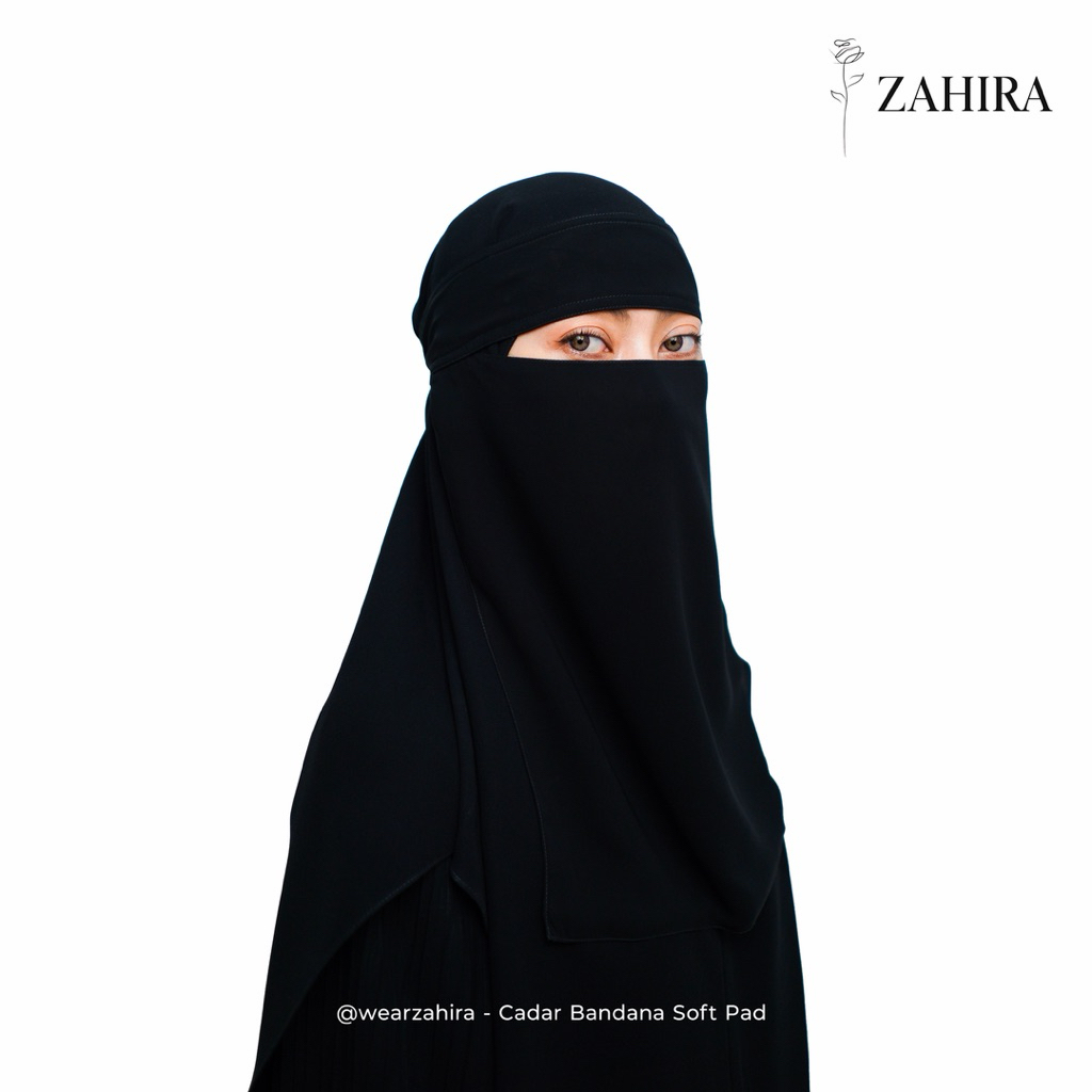 Zahira | cadar bandana polos | cadar bandana pendek | cadar bandana softpad | cadar saudi | cadar sh