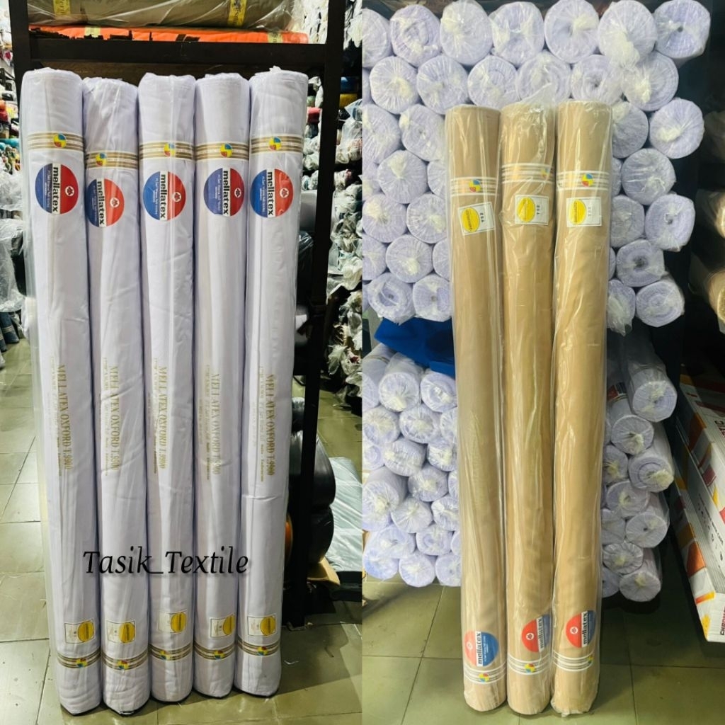 KAIN OXFORD MELLATEX / OXFORD warna putih isi 40 YARD, Lebar 1,5