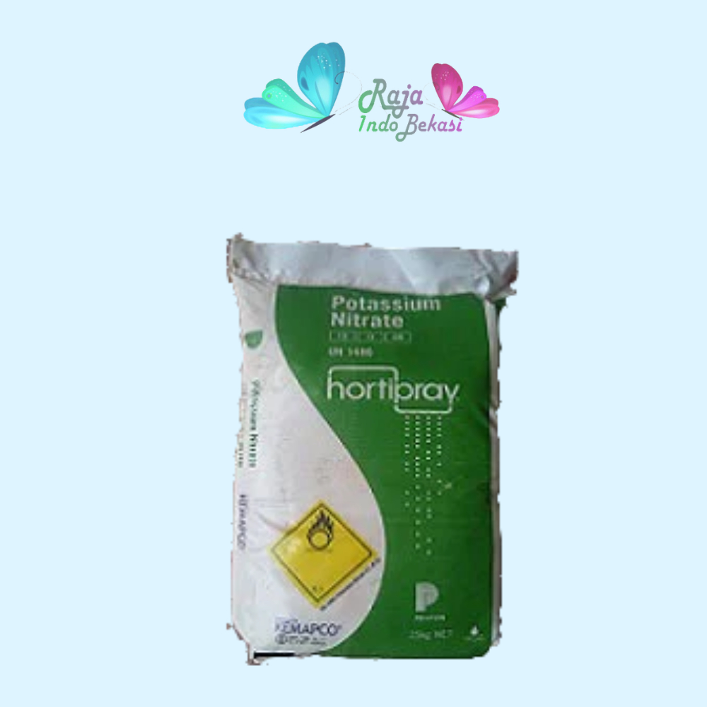 Pupuk KNO3 HortiPray Kalium Potasium Nitrate (25k) Bahan AB Mix Hidroponik Melon Sayur Buah Belgia