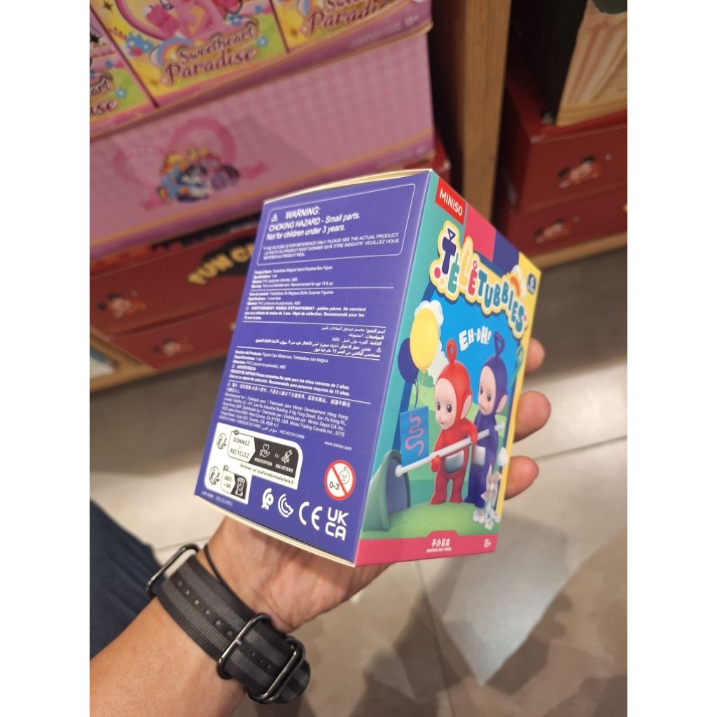 miniso original x teletubbies eh oh series blindbox mainan figure