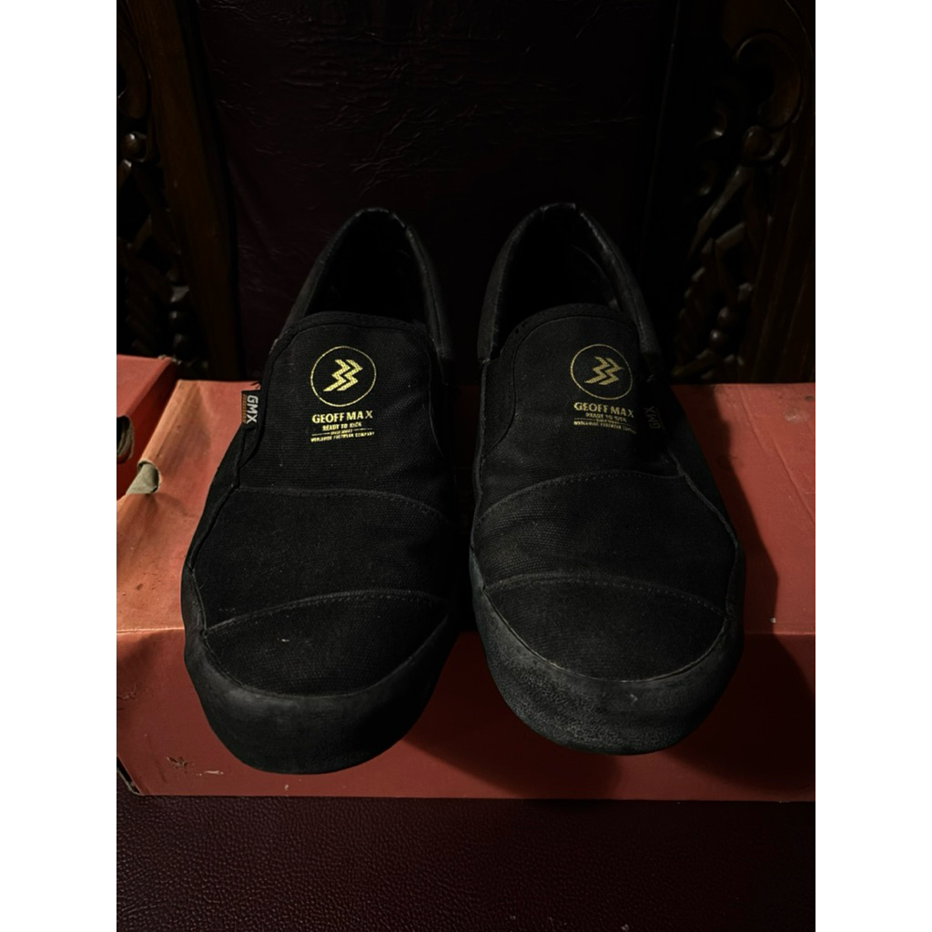Original Geoff Max Official - Meery All Black Sepatu Pria Sneakers Size 44