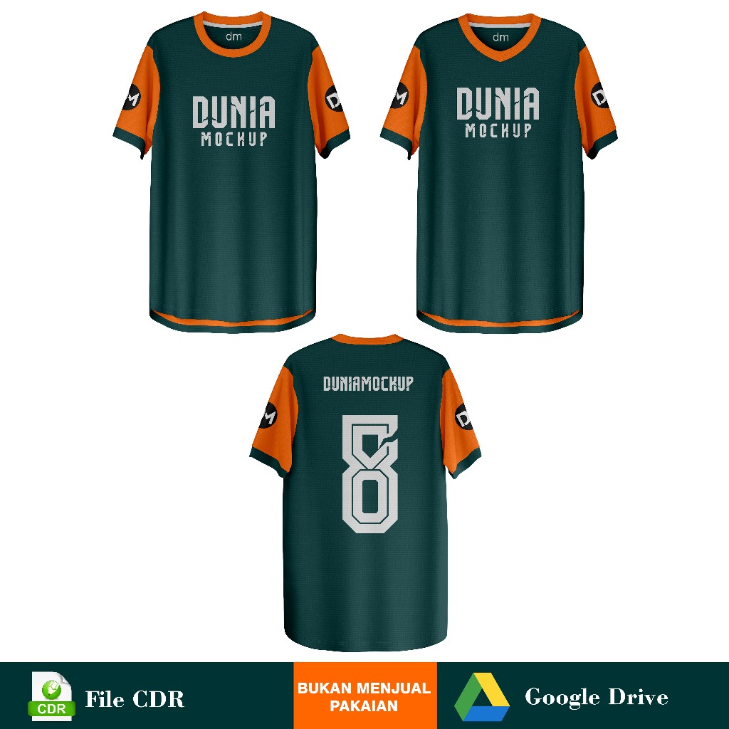 Mockup Jersey O-V Neck - CDR