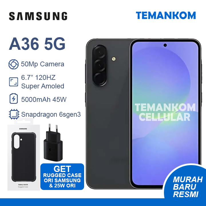 Samsung A36 5G 16GB RAM Total Baru 8/256 8GB 256GB GARANSI RESMI SEIN