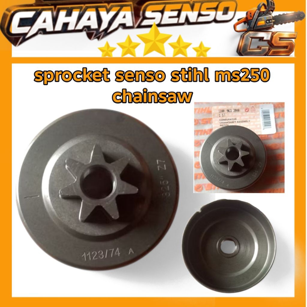 sprocket senso stihl ms250 chainsaw gergaji mesin