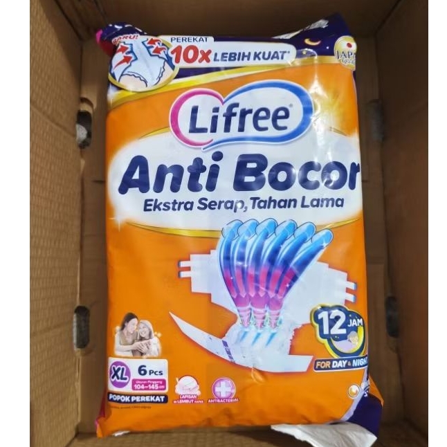 Lifree Popok Dewasa Perekat XL isi 6 Pcs - Popok Perekat