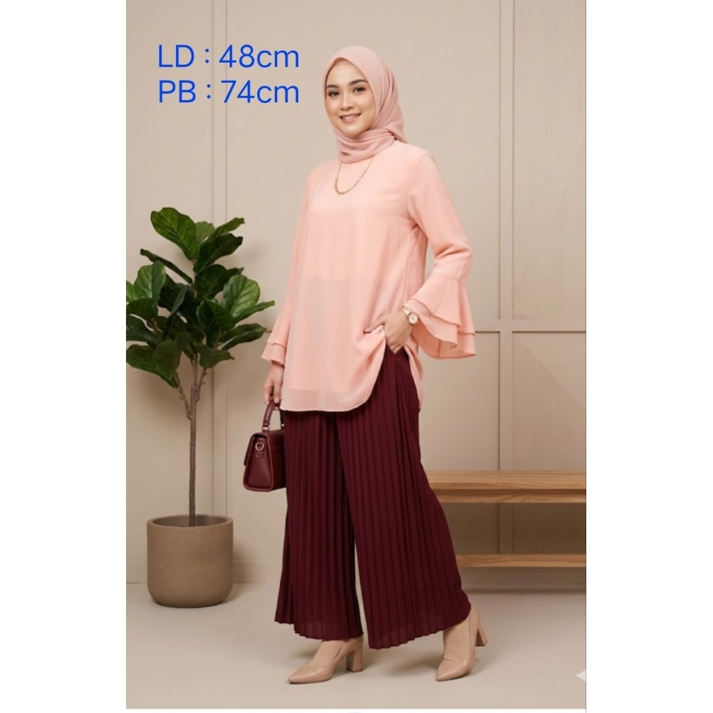 Atasan tunik warna salem