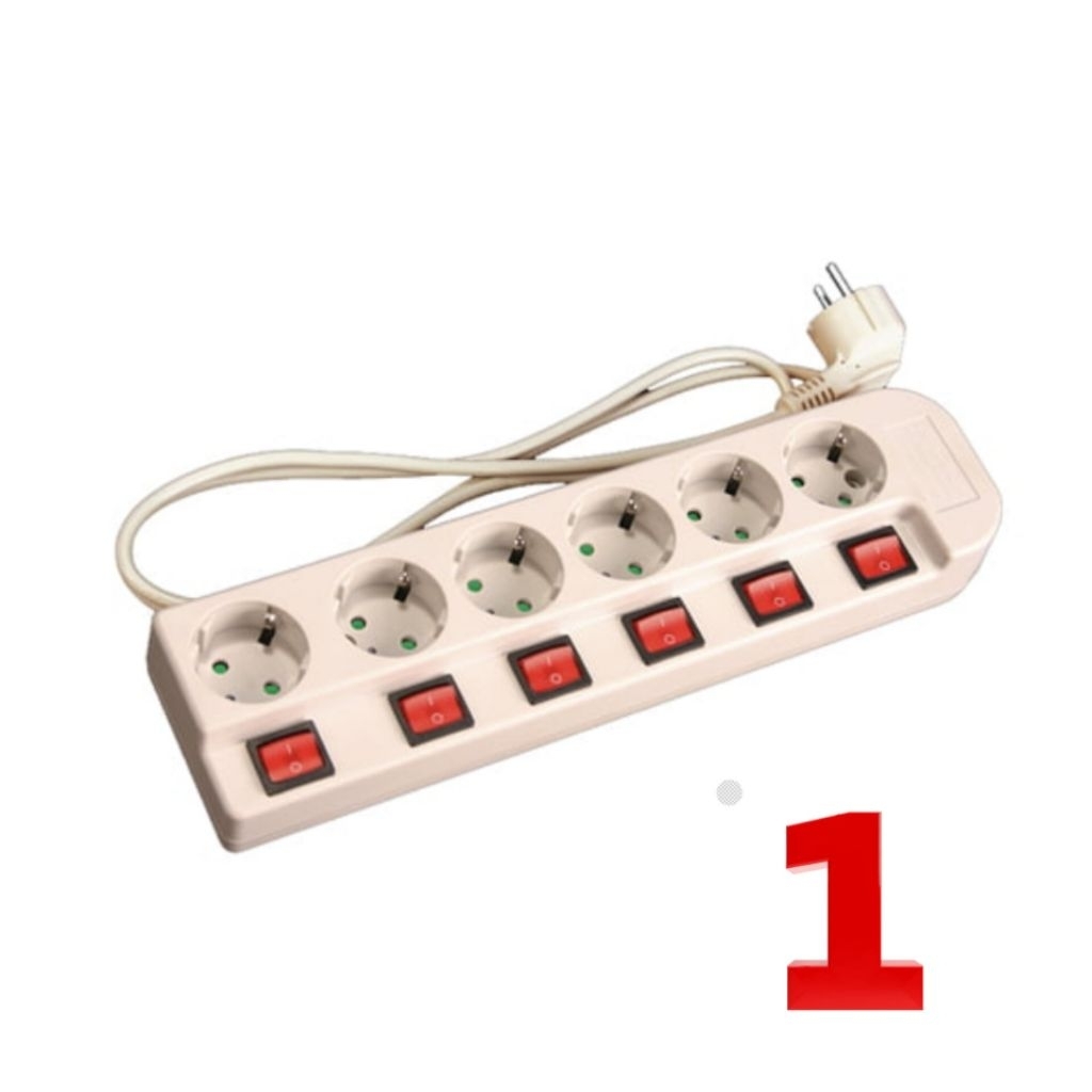 stop kontak listrik isi6 merek mrbl